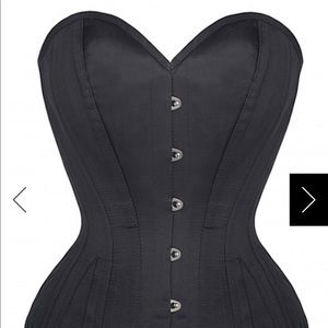 Black Waist Training Overbust Corset